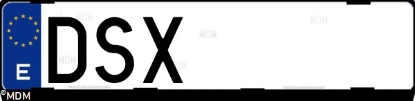 Matrícula española DSX, correspondiente al año 2005