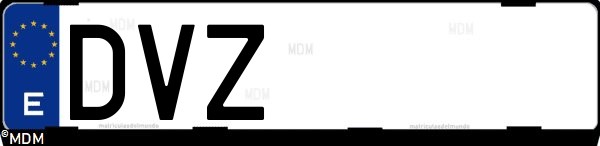 Matrícula española DVZ, correspondiente al año 2006