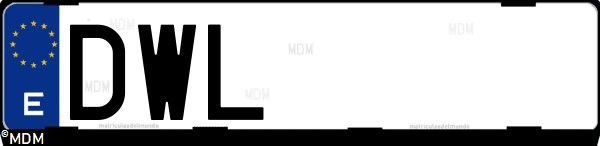 Matrícula española DWL, correspondiente al año 2006