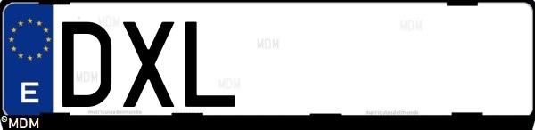 Matrícula española DXL, correspondiente al año 2006