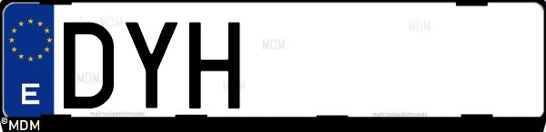 Matrícula española DYH, correspondiente al año 2006