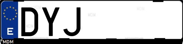 Matrícula española DYJ, correspondiente al año 2006