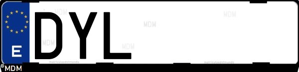 Matrícula española DYL, correspondiente al año 2006