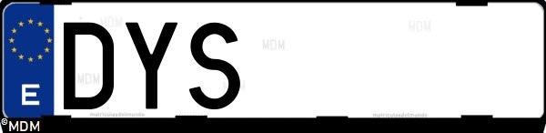Matrícula española DYS, correspondiente al año 2006
