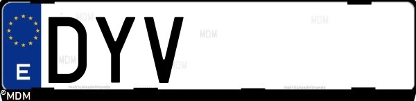 Matrícula española DYV, correspondiente al año 2006