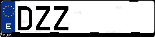 Matrícula española DZZ, correspondiente al año 2006