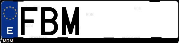 Matrícula española FBM, correspondiente al año 2006