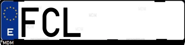 Matrícula española FCL, correspondiente al año 2006