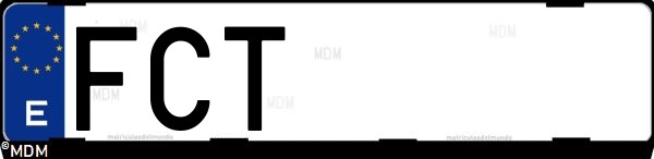 Matrícula española FCT, correspondiente al año 2006