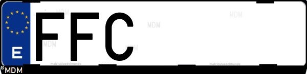 Matrícula española FFC, correspondiente al año 2006