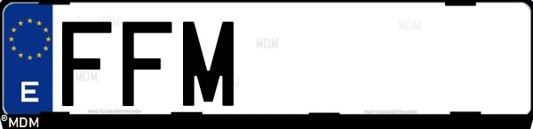 Matrícula española FFM, correspondiente al año 2006