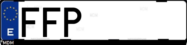 Matrícula española FFP, correspondiente al año 2006