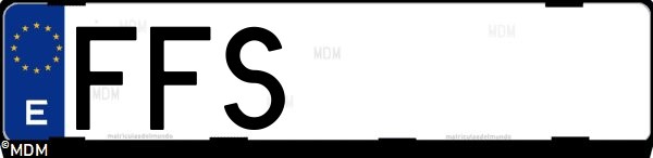 Matrícula española FFS, correspondiente al año 2006