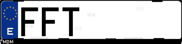 Matrícula española FFT, correspondiente al año 2006