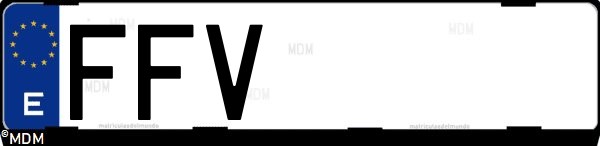 Matrícula española FFV, correspondiente al año 2006