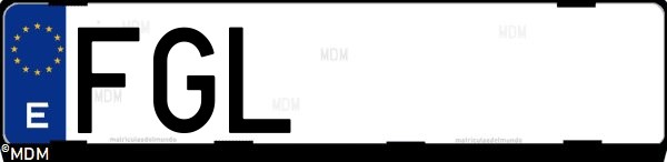 Matrícula española FGL, correspondiente al año 2006