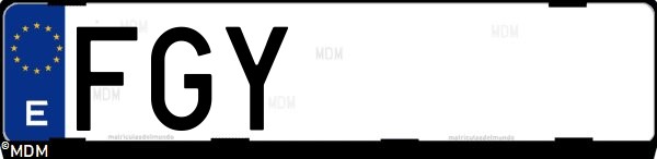 Matrícula española FGY, correspondiente al año 2006