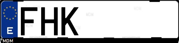 Matrícula española FHK, correspondiente al año 2006