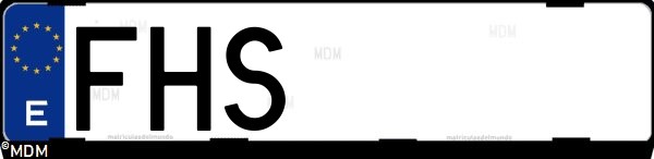 Matrícula española FHS, correspondiente al año 2006