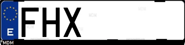 Matrícula española FHX, correspondiente al año 2006