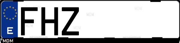 Matrícula española FHZ, correspondiente al año 2006