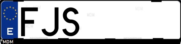 Matrícula española FJS, correspondiente al año 2006