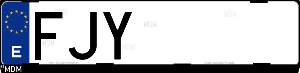 Matrícula española FJY, correspondiente al año 2006