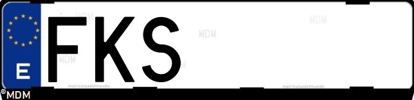 Matrícula española FKS, correspondiente al año 2007