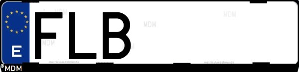 Matrícula española FLB, correspondiente al año 2007