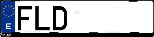 Matrícula española FLD, correspondiente al año 2007