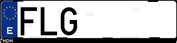 Matrícula española FLG, correspondiente al año 2007