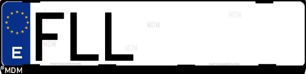 Matrícula española FLL, correspondiente al año 2007