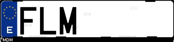 Matrícula española FLM, correspondiente al año 2007