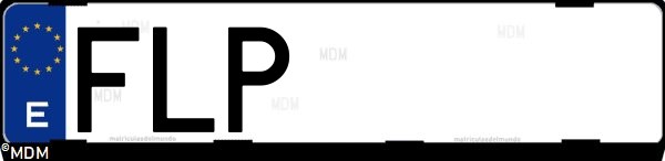 Matrícula española FLP, correspondiente al año 2007