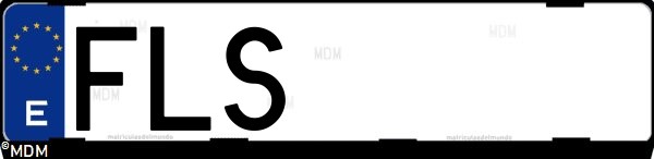 Matrícula española FLS, correspondiente al año 2007