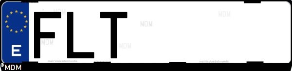 Matrícula española FLT, correspondiente al año 2007