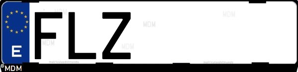 Matrícula española FLZ, correspondiente al año 2007
