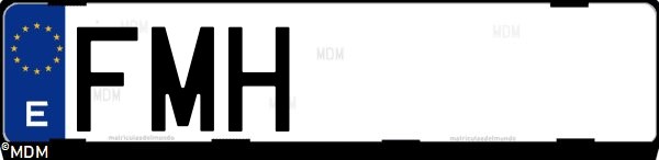 Matrícula española FMH, correspondiente al año 2007