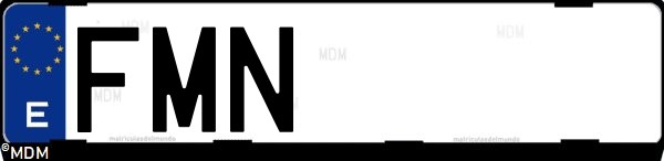 Matrícula española FMN, correspondiente al año 2007