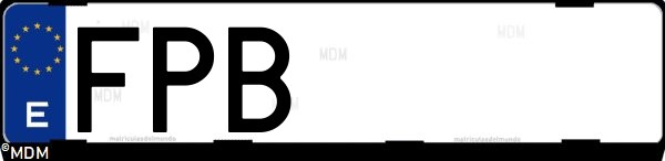 Matrícula española FPB, correspondiente al año 2007