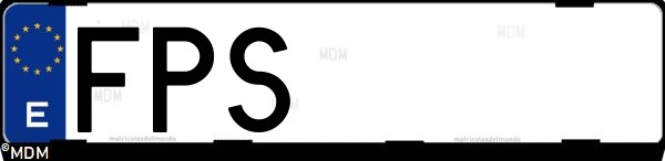 Matrícula española FPS, correspondiente al año 2007