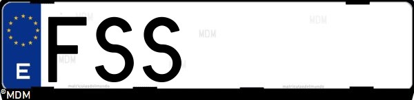 Matrícula española FSS, correspondiente al año 2007