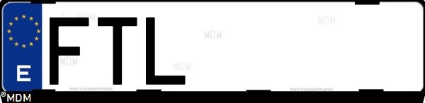 Matrícula española FTL, correspondiente al año 2007