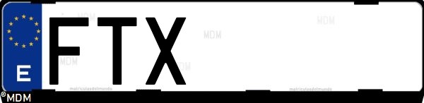 Matrícula española FTX, correspondiente al año 2007