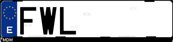 Matrícula española FWL, correspondiente al año 2007