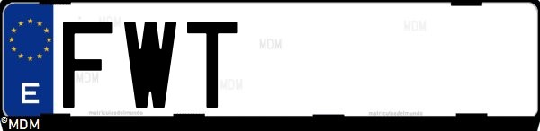 Matrícula española FWT, correspondiente al año 2007