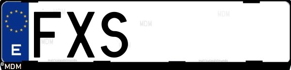 Matrícula española FXS, correspondiente al año 2007