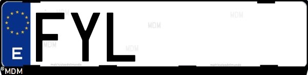 Matrícula española FYL, correspondiente al año 2007