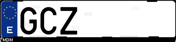 Matrícula española GCZ, correspondiente al año 2008