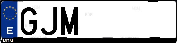 Matrícula española GJM, correspondiente al año 2008